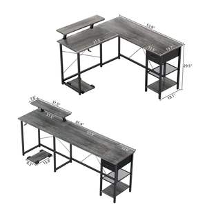 Multifunctional L-Shaped Home Office Computer <b>Desk</b> Gaming <b>Corner</b> <b>Desk</b> for Work and Play - Product Image 5