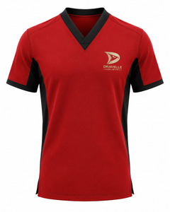 Haut d'uniforme d'arts martiaux personnalisé unisexe à col en V et manches courtes, respirant, pour karaté et taekwondo - Product Image 1