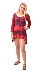 ชุดเดรสทูนิคสไตล์โบฮีเมียน ลายย้อมสีแบบย้อนกลับ ผ้าเรยอนผสมสแปนเด็กซ์ เหมาะสำหรับงานเทศกาล - Product Image 3