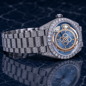 Reloj de Lujo con Diamantes Moissanite para Hombre, Reloj de Pulsera de Acero Inoxidable - Product Image 2