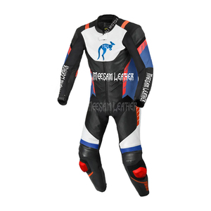 ชุดแข่งรถมอเตอร์ไซค์หนังแท้ ชุดมอเตอร์ไซค์หนังหนา ผลิตในประเทศปากีสถาน ชุดขับขี่มอเตอร์ไซค์ ชุดแข่งรถคุณภาพพรีเมียม Kangaroo - Product Image 1