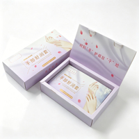 Boîtes d'emballage personnalisées sans colle, boîte en carton pliable personnalisée avec couvercle, boîte à fond auto-verrouillant double pour l'emballage de kits de soins des mains