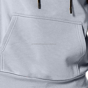 ผู้ผลิตเสื้อสเวตเตอร์พิมพ์โลโก้คุณภาพสูงตามสั่ง เสื้อสเวตเตอร์โอเวอร์ไซส์สีพื้นเรียบง่าย เสื้อฮู้ดดี้ผู้ชาย - Product Image 2