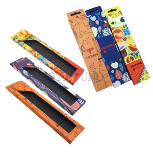 Cajas rectangulares de papel para relojes con ventana, de cartón, duraderas, con diseño colorido. - Product Image 1