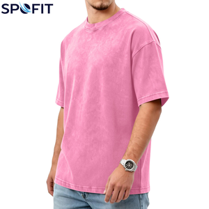 T-shirt unisexe de haute qualité, style hip-hop, coupe oversize, 100% coton, effet délavé, personnalisable, vintage, pour hommes. - Product Image 4