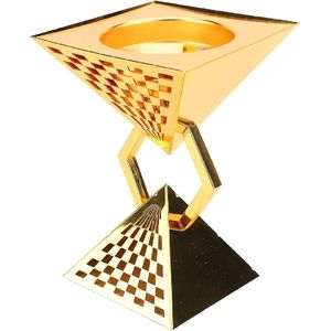 Quemador de incienso dorado de metal para decoración de Ramadán, moderno soporte para incienso, Mabkhara de latón árabe de Oriente Medio para aromaterapia en el hogar - Product Image 4