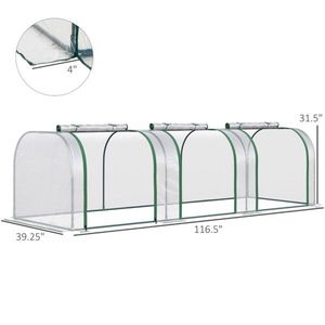 Mini Serra Portatile Moderna con Telaio in Alluminio, Policarbonato e Polietilene per la Crescita delle Piante, Caratteristiche in PVC e Acciaio - Product Image 4