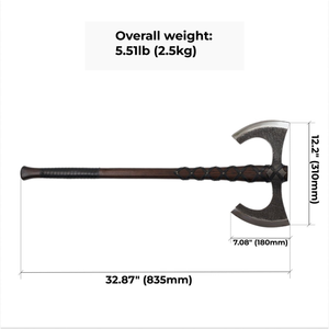 Hache viking à double lame sur mesure OEM, robuste, pour le camping, la survie en milieu sauvage, l'arme de cosplay médiévale, 4Cr13 - Product Image 2