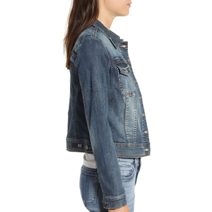 2026 Vestes en jean OEM pour femmes, style décontracté, d'extérieur, pour l'automne, à boutons, coupe oversize - Product Image 4