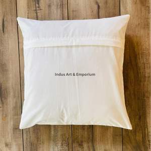 Funda de Cojín Cuadrada Decorativa de Algodón con Estampado a Mano Indio, Acolchada, 40 x 40 cm - Product Image 6