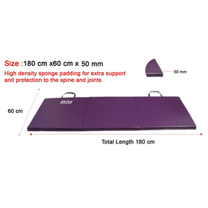 Tapis de gymnastique pliable Stag Iconic, tapis d'entraînement portable absorbant les chocs pour la salle de sport à domicile et la pratique sportive - Product Image 3