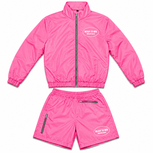 Ensemble de survêtement Ready To Win Industries rose à manches longues avec fermeture éclair, sportif, en polyester, unisexe adulte, printemps - Product Image 1