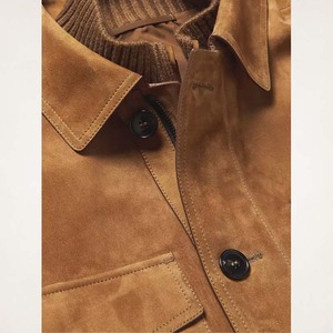 <b>Men</b>’s Brown <b>Suede</b> Field Leather <b>Jacket</b> – Custom Made Fit - Product Image 3
