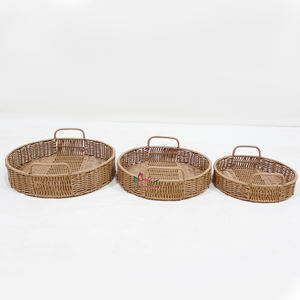 High-Quality Round <b>Plastic</b> <b>Basket</b> <b>With</b> <b>Handles</b>, Decorative Product For Storage Kitchen & Home Use - Product Image 6