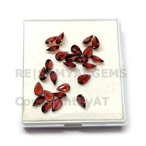 Grenat naturel du Mozambique de haute qualité, taille poire 5x8mm-7x10mm, pierres précieuses facettées en vrac, pierres rouges taillées en gros pour la fabrication de bijoux - Product Image 3