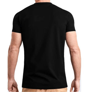 T-shirt à manches courtes pour homme RICSA INTERNATIONAL, couleur unie, 100% coton, haut décontracté d'hiver, doublure en polyester respirant, teinture unie - Product Image 2