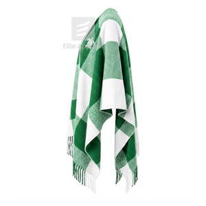 Capa personalizada de la hermandad Iota Phi Lambda con logotipo bordado en la parte delantera, en bloques de color verde y blanco, para ropa femenina griega. - Product Image 2