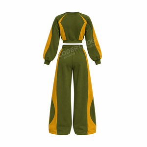 Conjunto deportivo de dos piezas para mujer, talla grande, otoño invierno, con logotipo y talla personalizados, pantalones deportivos y sudaderas con cremallera. - Product Image 5