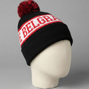 Unisex <b>Design</b> Pom Pom Knitted Beanie <b>Cap</b> Casual Winter Fall Solid color Cuffed knitted Headwear Beanie <b>Cap</b> - Product Image 2