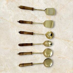 Handmade <b>Copper</b> Chef <b>Utensil</b> Set Cooking Spoon Skimmer Ladle Spatula Premium Kitchenware Gift Collection - Product Image 3