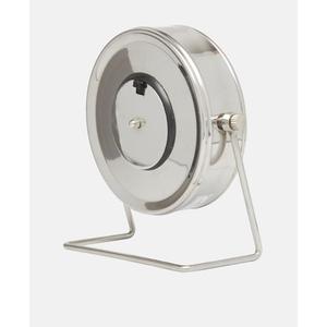 Horloge de table ronde rotative, support d'affichage pour bureau, horloge décorative, designs personnalisables, horloge de table en métal, décoration de bureau - Product Image 6