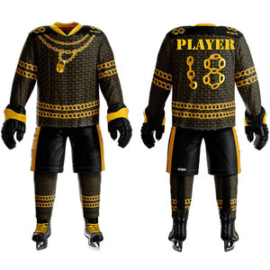 Ensemble d'uniformes de hockey sur glace personnalisés pour hommes, maillot par sublimation 100 % polyester à séchage rapide, tenue d'équipe OEM ODM en gros - Product Image 3