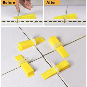 Juego de Clips espaciadores de azulejo de nivelación de suelo DIY de 1/8 pulgadas, cuñas reutilizables de 300 piezas, accesorio de azulejos Asistente de localizador fácil de 100 piezas - Product Image 5