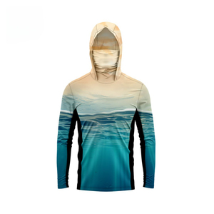 Hoodie de pêche à manches longues à séchage rapide avec masque intégré pour homme, fabriqué au Pakistan, disponible en plusieurs tailles, OEM. - Product Image 6
