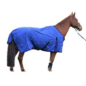 Manta para Caballo Roja y Negra de Nailon Impermeable, Lona Ecuestre para Protección del Caballo - Product Image 6