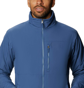 Chaqueta Deportiva Azul para Hombre de Alta Calidad al por Mayor, Cortavientos Resistente al Agua, Chaqueta Softshell con Cremallera Completa para Senderismo y Entrenamiento al Aire Libre - Product Image 5