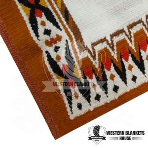 Tapis de selle Western Ranch personnalisé fait à la main Durable confortable feutre de laine polycoton bas prix équitation Western selle - Product Image 3