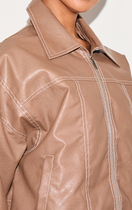 Veste bomber courte pour femme, best-seller, avec tissu tricoté respirant et imperméable, design épaules tombantes - Product Image 6