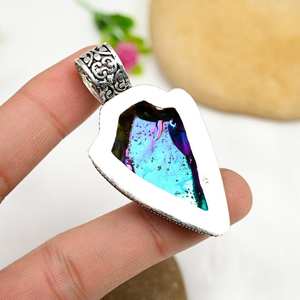 จี้เงินแท้ 925 ประดับพลอยเพกาูคอออรา ดูร์ซี่ ทำด้วยมือ เครื่องประดับธรรมชาติ ของขวัญแทนใจรักนิรันดร์ - Product Image 3