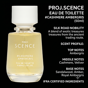 PROJ.SCENCE Fabricación de Perfumes Personalizados para Empresas de Fragancias - EAU DE TOILETTE CASHMERE AMBERGRIS, Aroma Amaderado Ámbar, Unisex, Taiwán, Larga Duración - Product Image 3