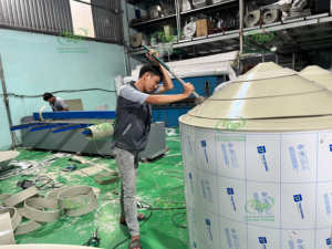 ถังผสมโพลีโพรพิลีน 8 ลูกบาศก์เมตร ถังเก็บสารเคมีอุตสาหกรรมแบบผสม PP - Product Image 5
