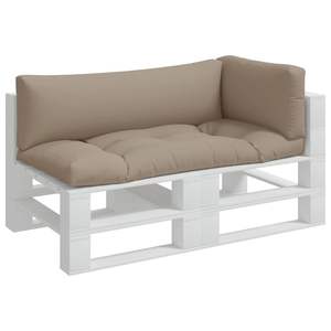 Coussins de palette d'extérieur en tissu taupe, 3 pièces, qualité supérieure, oreillers et housses de siège pour patio - Product Image 3