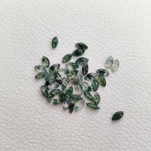 Piedra preciosa curativa suelta con forma de marquesa facetada de ágata de musgo Natural de 3mm y 6mm para la fabricación de joyas Alibaba, los mejores productos de tendencia - Product Image 1