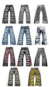 Pantalones de Hombre Lotfeel de Alta Calidad, Estilo Vintage, Corte Bootcut, Marca Privada, Ajuste Holgado, Mezclilla Selvedge, Estampado, Desgastado, con Botones - Product Image 5