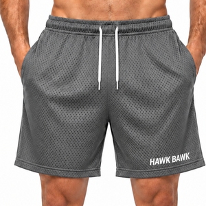 Shorts de sport en maille pour hommes, séchage rapide, respirants, décontractés, pour la gym, la course, le basketball, l'entraînement, coupe ample, avec cordon de serrage - Product Image 1