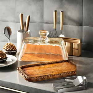 Wooden <b>Cake</b> <b>Dome</b> Tray - Product Image 1