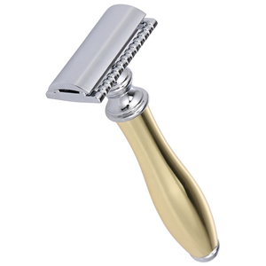 Professional Stainless Steel Head Gold Handle Face Shaving <b>Razor</b> Manual <b>Razor</b> <b>for</b> <b>Men</b> Wooden Handle Shaving <b>Razor</b> OEM Supplier - Product Image 1