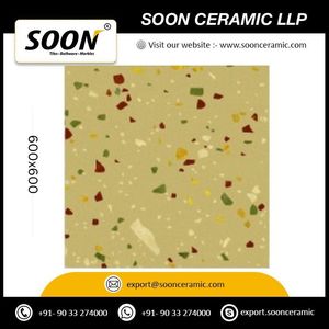 Próximamente: Azulejos de Porcelana Quartzite Taupe para Paredes Interiores, 600x600mm, Textura de Flores y Plantas, Acabado Brillante, Antibacteriano, Resistente a los Ácidos - Product Image 2