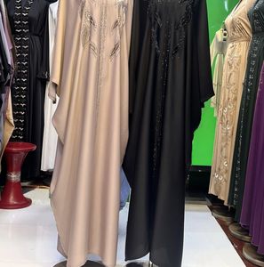 Best Selling Kaftan Abaya Handmade Turkish Floor Length Long Sleeve V Neck Polyester Regular Fit Casual Evening Party Flared - Product Image 3