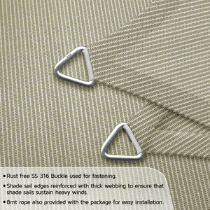 Rectangle <b>Shade</b> Sail Affordable & Premium 230 GSM Sun <b>Shade</b> UV Block for Canopy Outdoor Patio Car Parking (Sahara-Sand) - Product Image 2