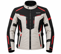 Jaket Balap Motor Tekstil Kustom Unisex Perlengkapan Biker Bersertifikasi CE Perlindungan Tahan Air Cetak Sablon Sutra Penuh