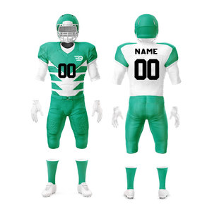 Uniforme de football américain en maille, design personnalisable, couleur au choix, coutures robustes de haute qualité, tissu respirant pour l'entraînement - Product Image 1