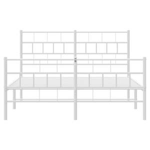 Cadre de lit en métal de taille king-size en acier blanc avec revêtement en poudre - Product Image 5