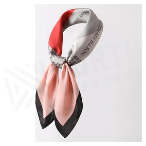 NORTH APPROACH Women's Square <b>Silk</b> Scarf Floral Print Elegant Multi-Functional Fashion Accessory All Seasons - Product Image 3