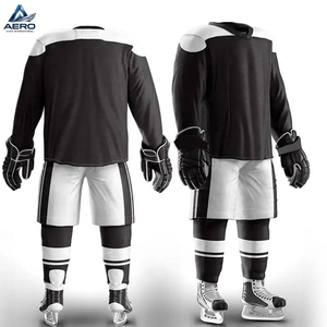 Maillots de hockey sur glace personnalisés, respirants, sublimés, tendance, de haute qualité, pour équipes, et shorts assortis - Product Image 6