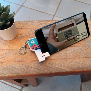 Customized Acrylic Phone Stand Holder Key Chain Leo Zodiac Desk Phone Grip Stand - Product Image 5